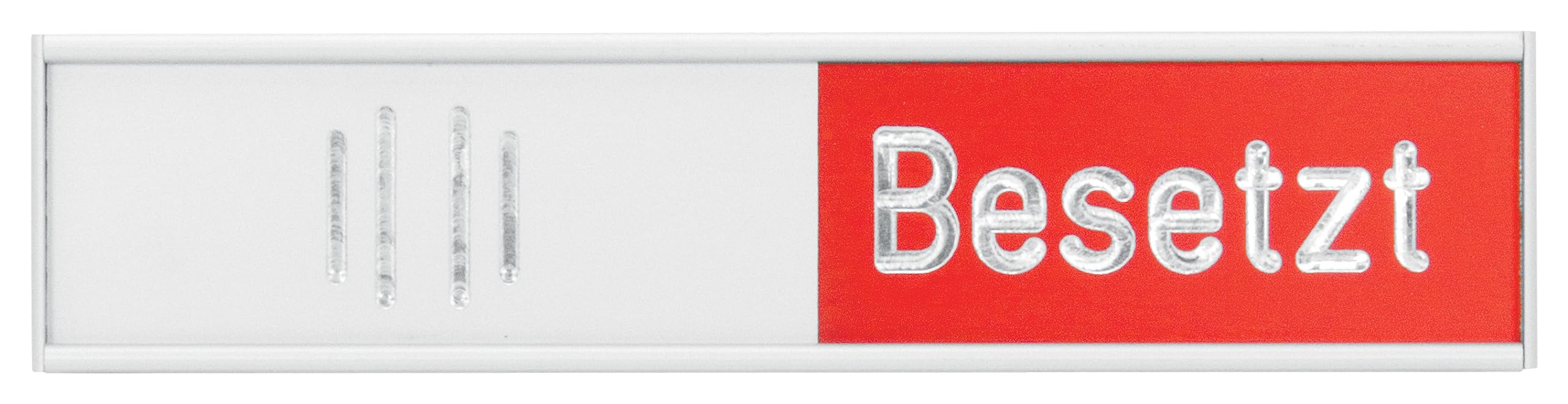 FRANKEN Türschild Manuelle Besetztanzeige 102 x 27,4 mm rot/grün