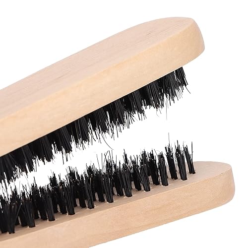 Miniatura 5 de Cepillo de pelo de cerdas de jabalí, cepillo de doble cara para alisar el cabello, peine alisador antiestático de madera, cepillo desenredante de