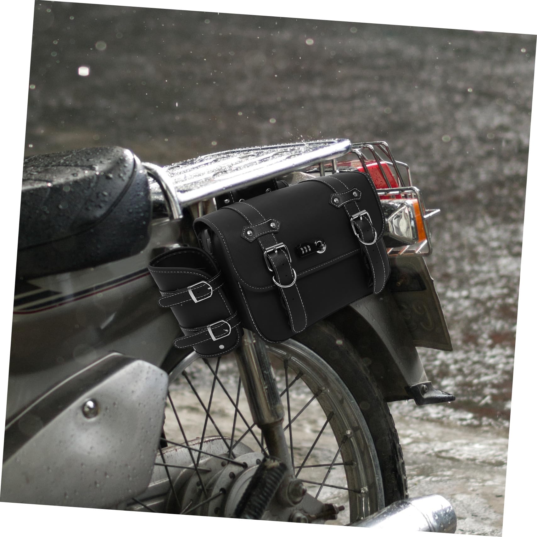 Wodoodpornych Sakw Bocznych Motocykl Worek Narzędziowy i Bagażowy z Wytrzymałej Skóry Uniwersalne Sakwy Boczne Do Przechowywania Akcesoriów Motocykl Rower i Skuter Elektryczny