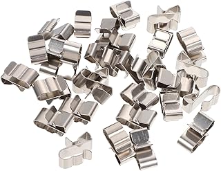 FUNOMOCYA 1 Set 30pcs Wire Clip Fixing Fixture Cord Clips Cable Clamp Photovoltaic Cable Clips Cell Phone Armbands Cable Wire Clips Stainless Steel Electric Wire Finishing Line