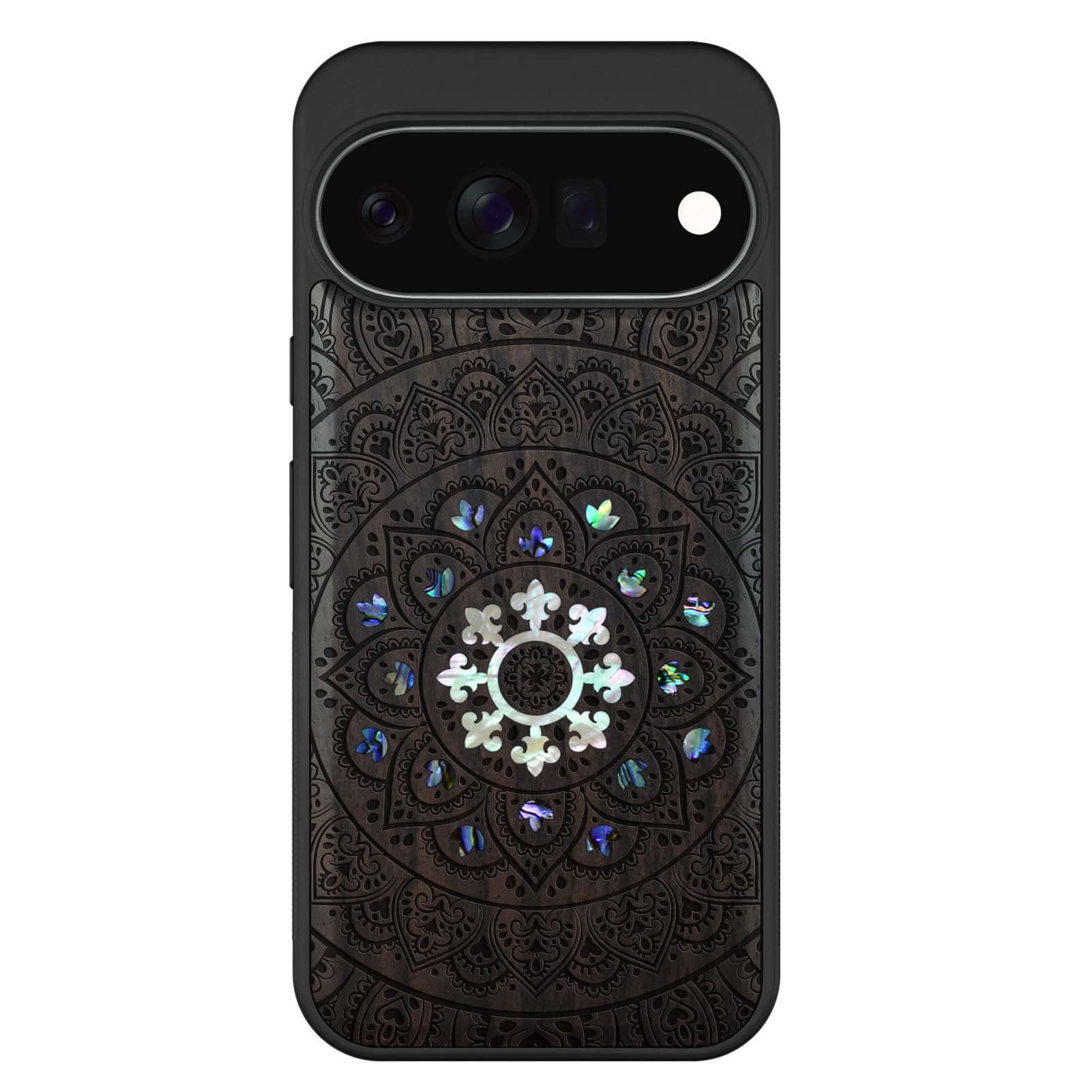 Étui Pixel 11 incrustation coquille coque bois contre rayures - 8