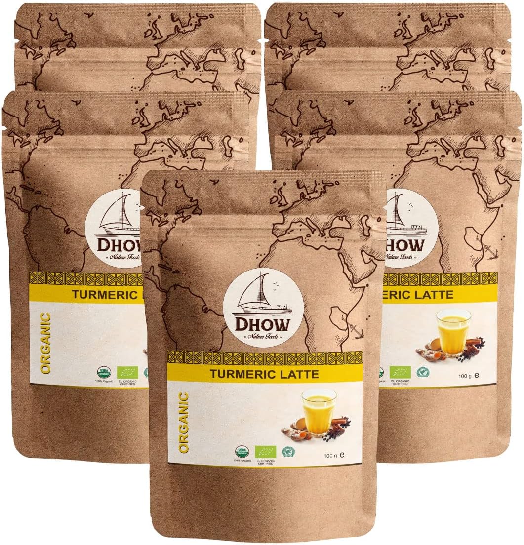 Organic Turmeric Latte Powder 500g, 150 Servings Dhow Nature Foods