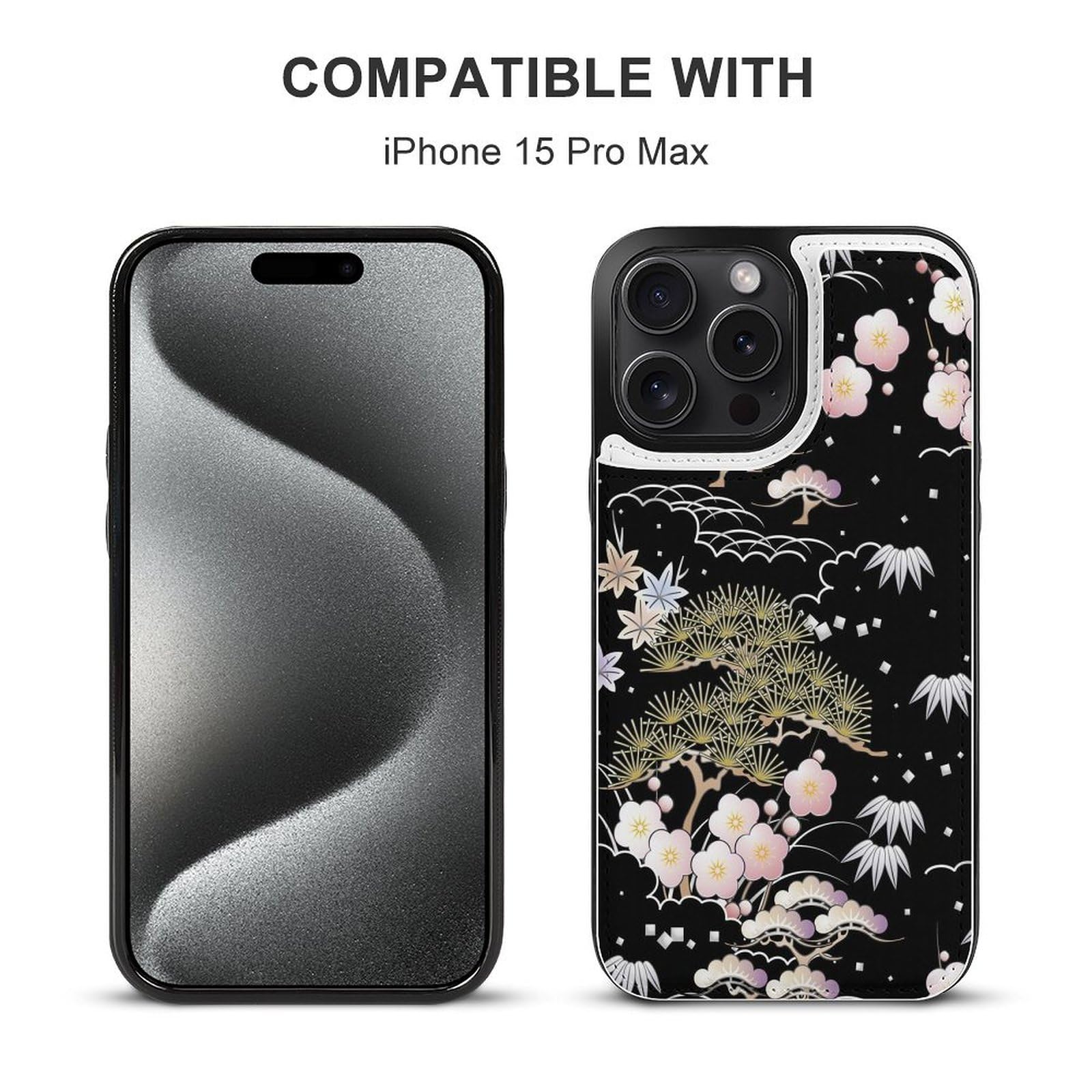 Amazon.co.jp: IPhone15 ケース 手帳型 松 竹 梅 お正月 和柄 和風