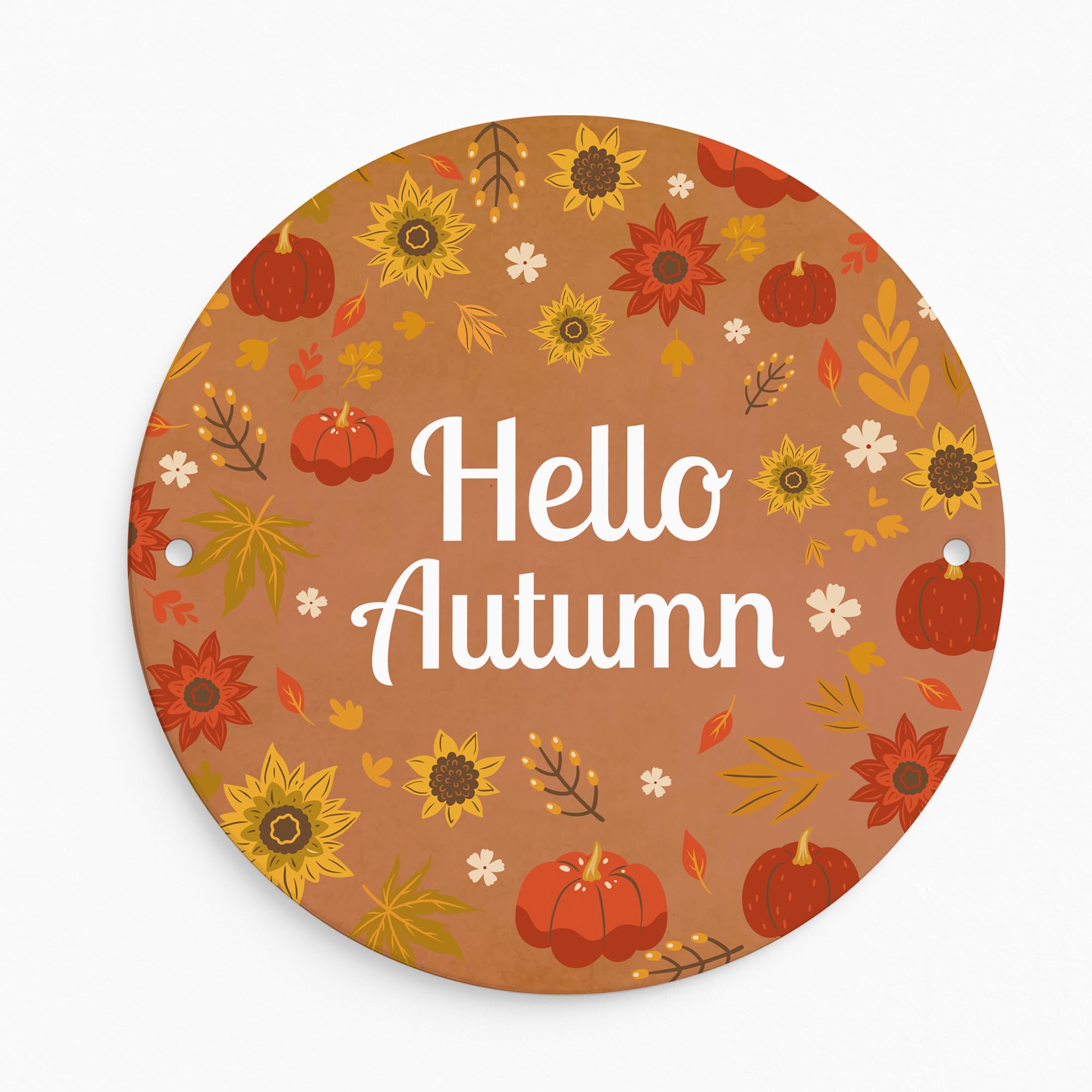 Red Ocean Autumn Decor Sign Hello Autumn Hanging Acrylic Plaque Leaves Maple Accessories Decor For Thanksgiving and