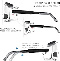 Vista 5 de Gafas de seguridad antivaho Gafas de seguridad sobre gafas protectoras con lentes antiarañazos ajustables