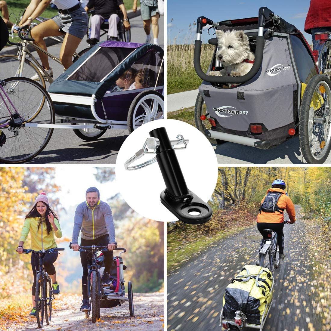 Trasporto Animali Bici Rimorchio Bici Cani Gancio Rimorchio Bicicletta Universale - Per Trasporto Bambini, Animali, Carico Pesante Gancio Sicurezza Bici Attacco Rimorchio Bici