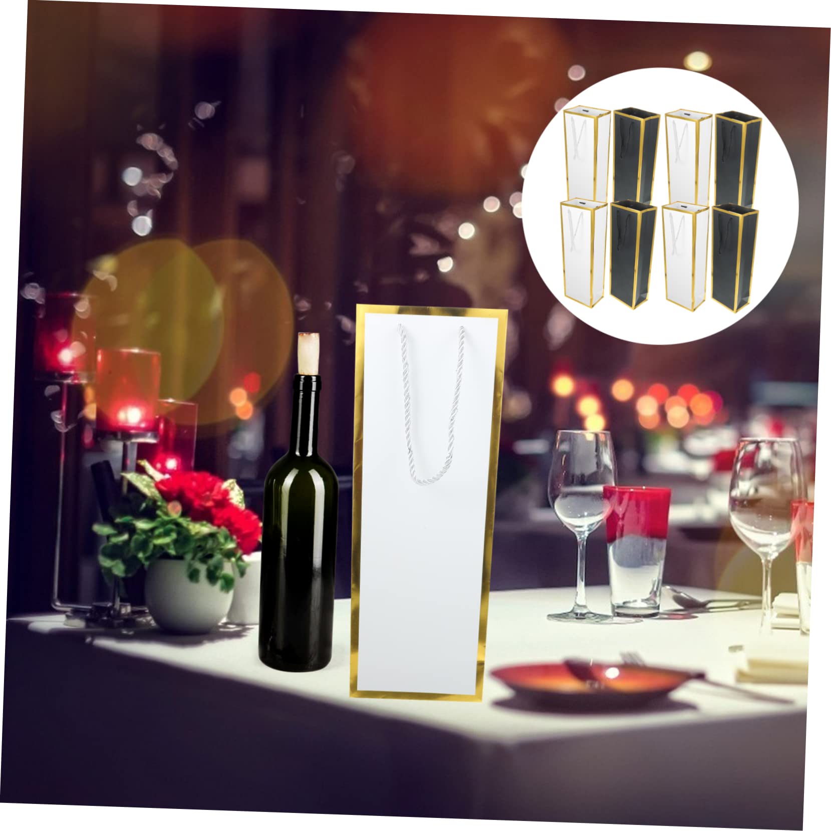 minkissy 12pièces Cadeau pour Bouteille de Vin Papier à Vin pour Offrir de Transport pour Bouteille pour Cadeau Raffiné