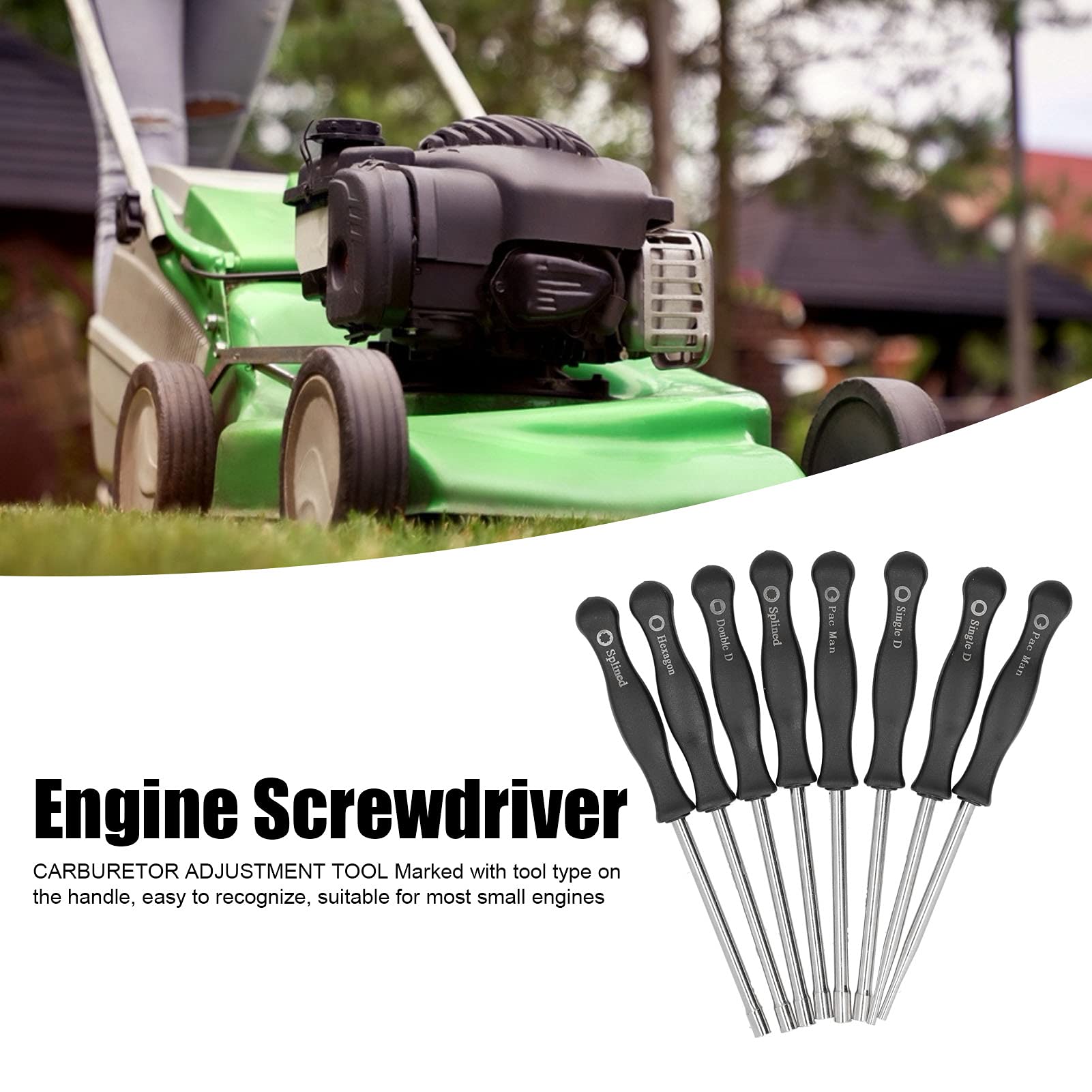 Fyearfly 8-częściowy zestaw narzędzi do regulacji gaźnika do Stihl, Husqvarna, Poulan, Weedeater, MTD, Troy-bilt, Ryobi, Homelite i innych urządzeń