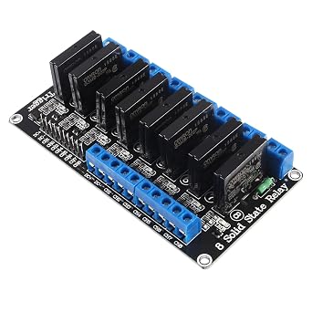 AITRIP 1PCS 8 Channel 5V Solid State Relay Module Board High Level Trigger Compatible with Arduino Uno Duemilanove MEGA2560 MEGA1280 ARM DSP PIC 1PCS