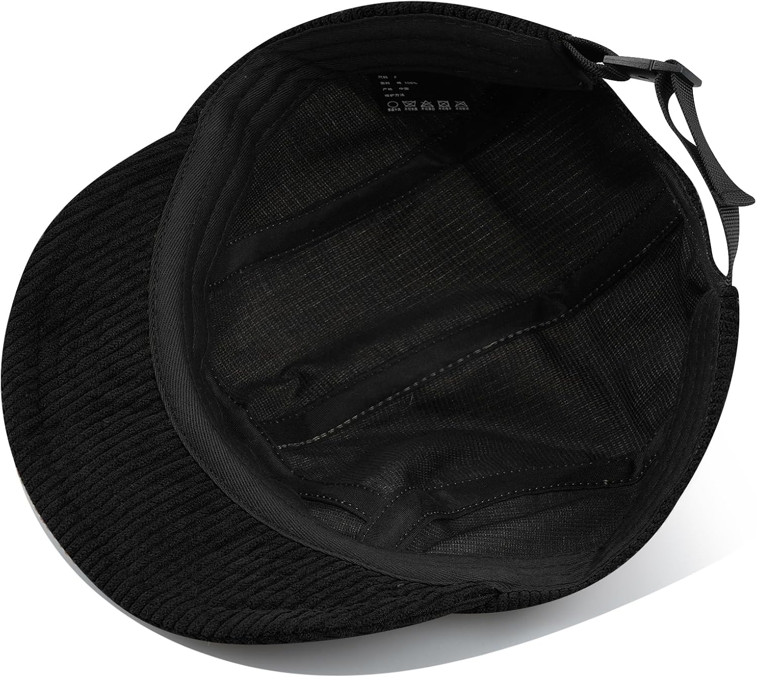 CLAPE Corduroy 5 Panel Hat, Lightweight Breathable Adjustable Soft Flat Brim Baseball Cap Trucker Hat for Outdoor Adventures - Image 2