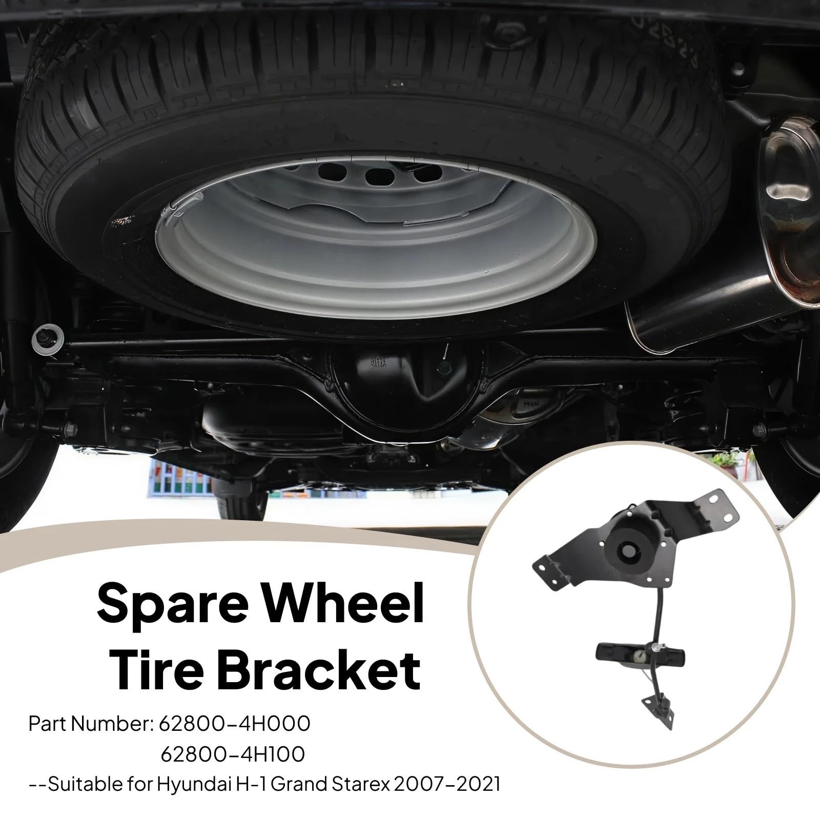 Spare Tire Mount 62800-4H100 Uchwyt koła zapasowego pasuje do Hyundai H-1, pasuje do Grand Starex 2007-2021 62800-4H000 Uchwyt ścienny na opony