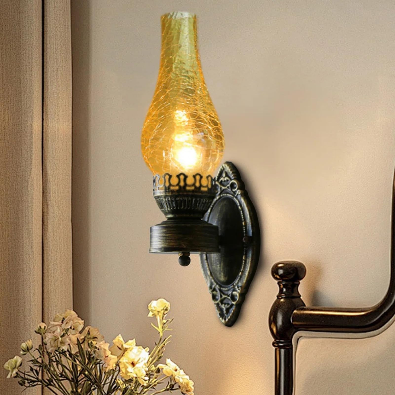 Apliques de cristal modernos de 48 cm con base E27 lámparas de diseño cilíndrico elegante