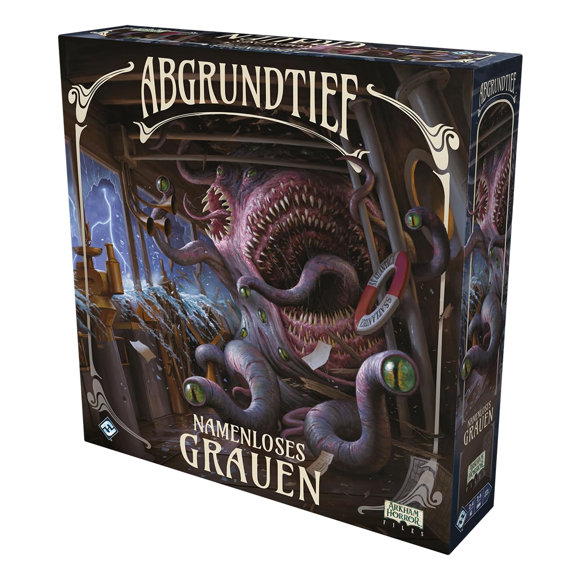 Fantasy Flight Games, Abgrundtief – Namenloses Grauen, Erweiterung, Expertenspiel, Strategiespiel, 3-6 Spieler, Ab 14+ Jahren, 120-240 Minuten, Deutsch, Mehrfarbig, Bunt