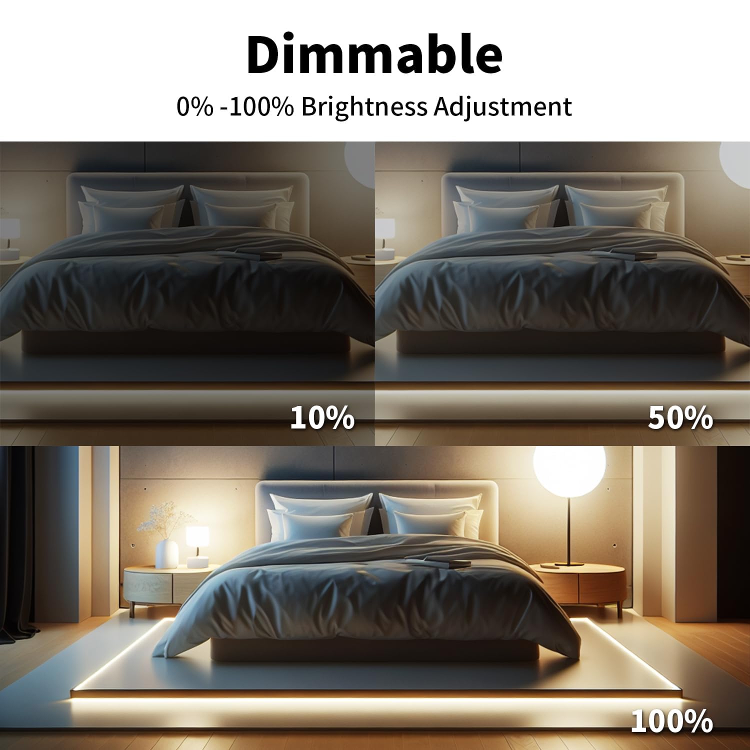 ShineBurky Striscia LED COB 5V USB, Bianco Caldo 3000K 2 Metri 640LED CRI93+ Dimmerabili Strisce Luci LED Flessibile per Retroilluminazione TV, Cucina, Camera da Letto, Fai da Te