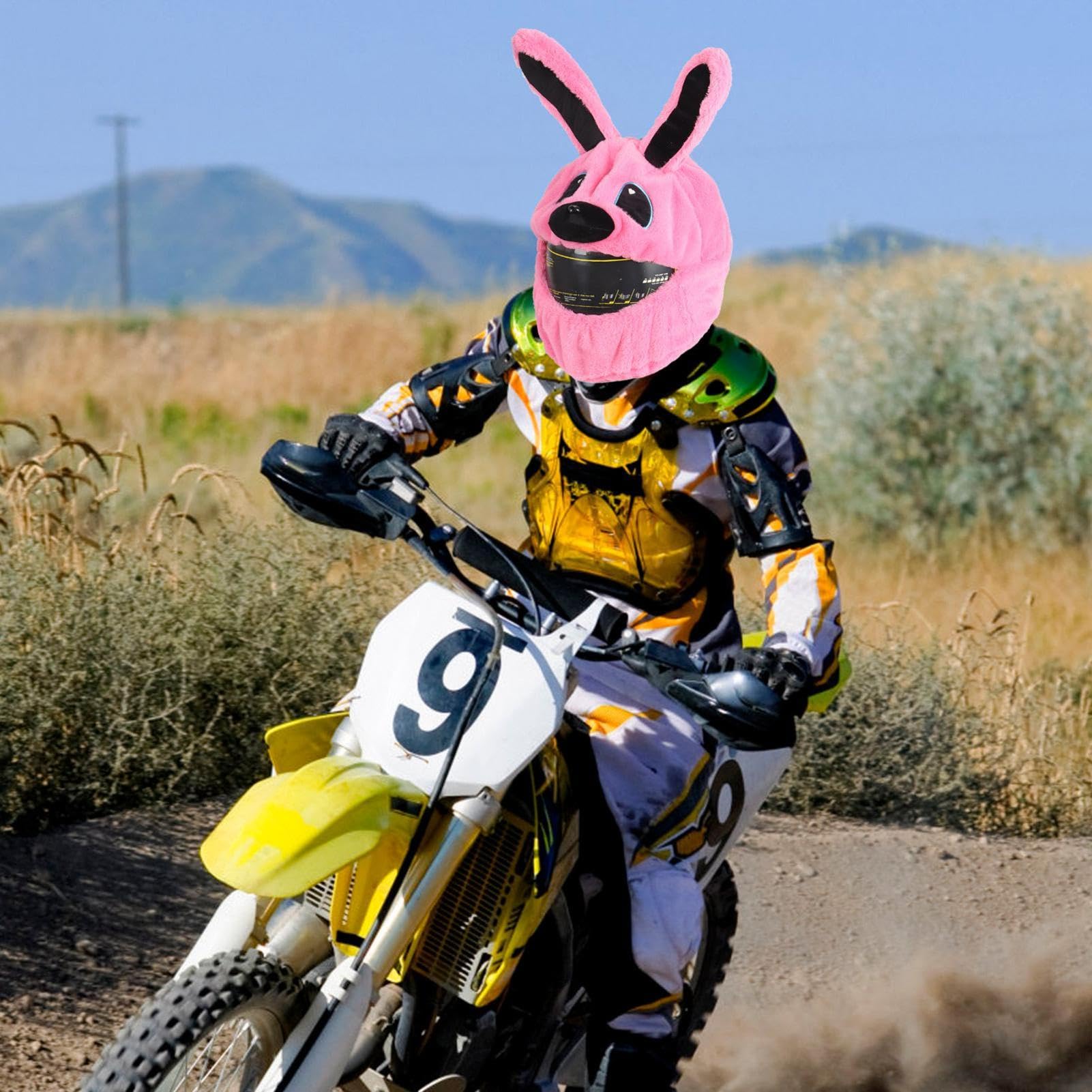 Housse de chapeau de moto en peluche – Housse de chapeau de moto, équipement d'équitation amusant | Accessoires de modification d'avertissement visuel créatif pour moto, scooter, cyclisme, trajets en