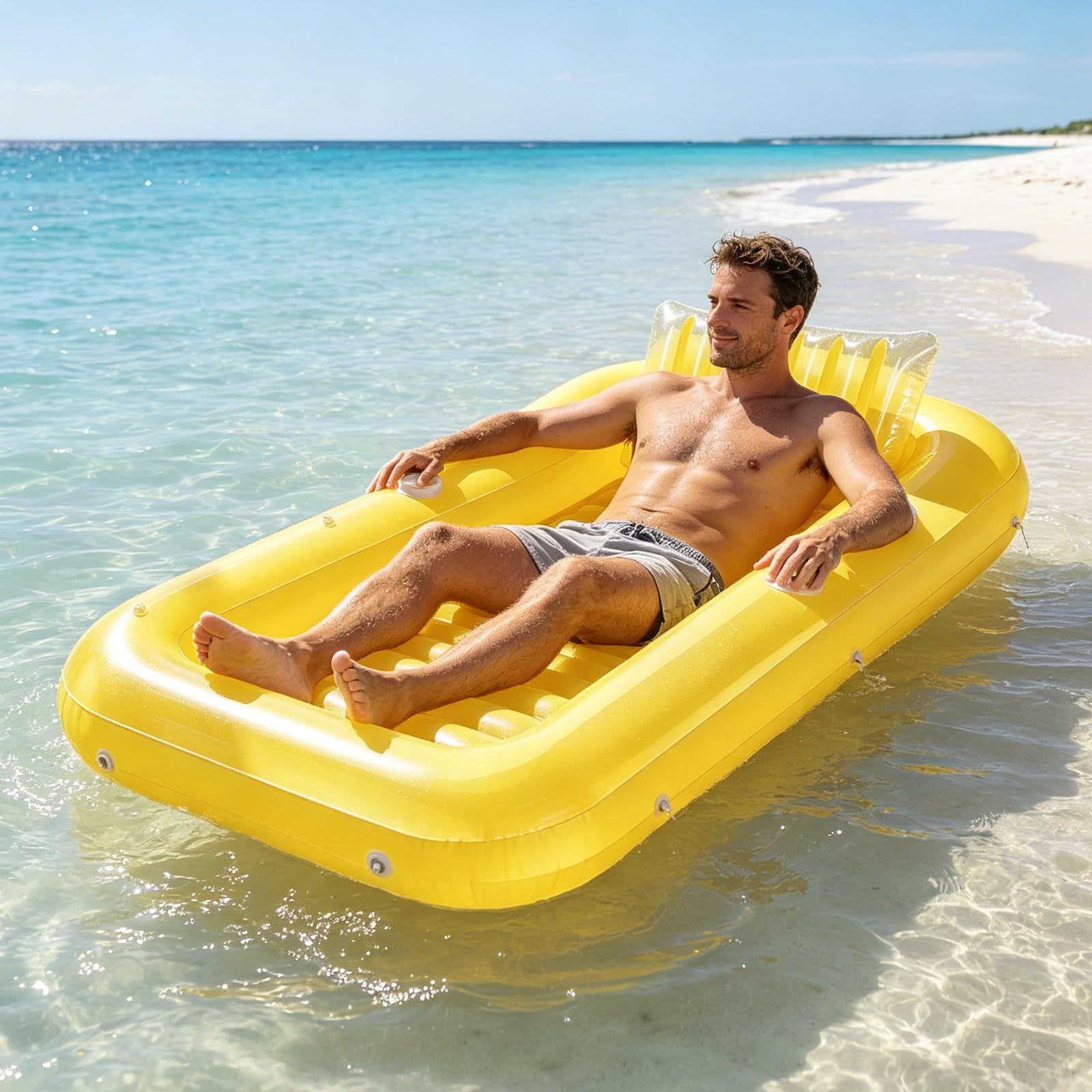 PVC Acqua Tempo Libero Gonfiabile Gonfiabile Lettino Galleggiante Convenienza Gonfiabile Piscina Abbronzatura Piscina Gonfiabile