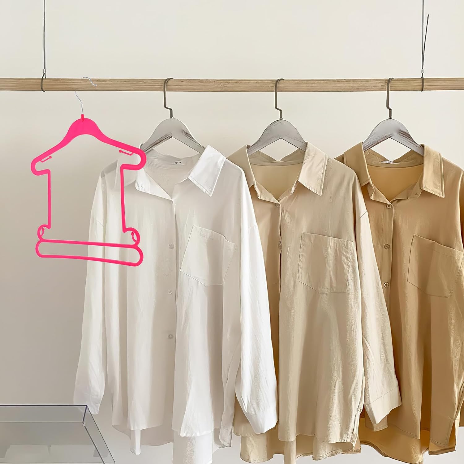 CHILDWEET 20pcs Plastic Clothes Hangers for Closet Clothes Drying Hangers Non-Slip Nursery for Boys