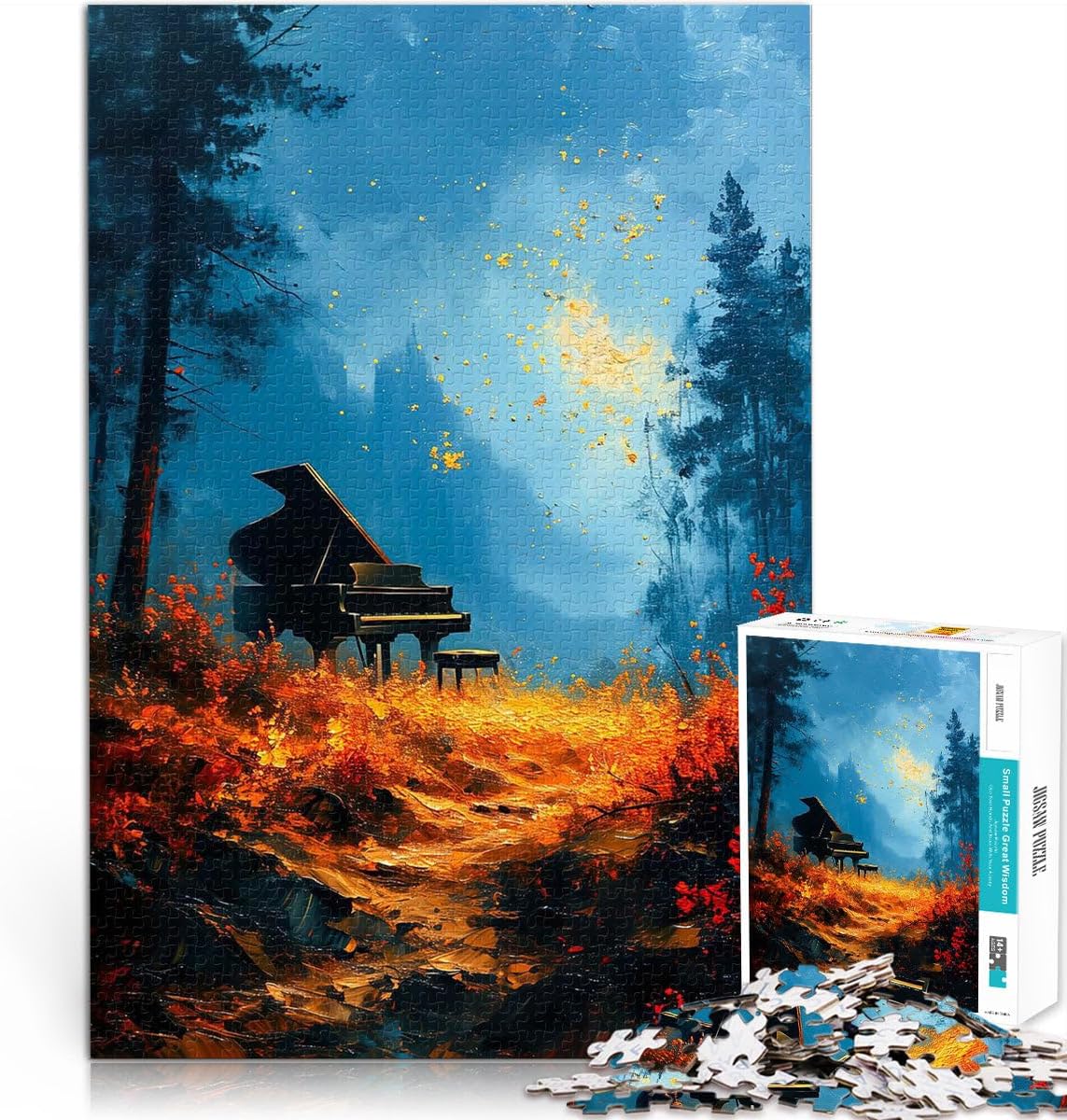 Forest Piano Nature2000 Piece Jigsaw Puzzle for Adults Learning Educational Toys Family Games Enhance memory 70x100cm