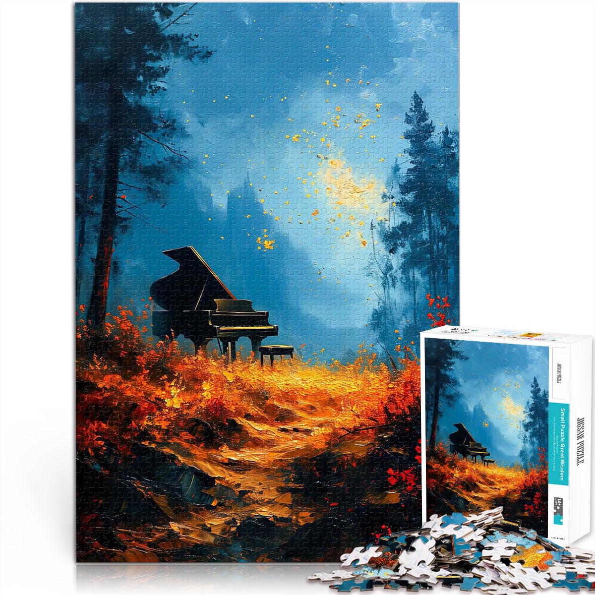 Forest Piano Nature2000 Piece Jigsaw Puzzle for Adults Learning Educational Toys Family Games Enhance memory 70x100cm