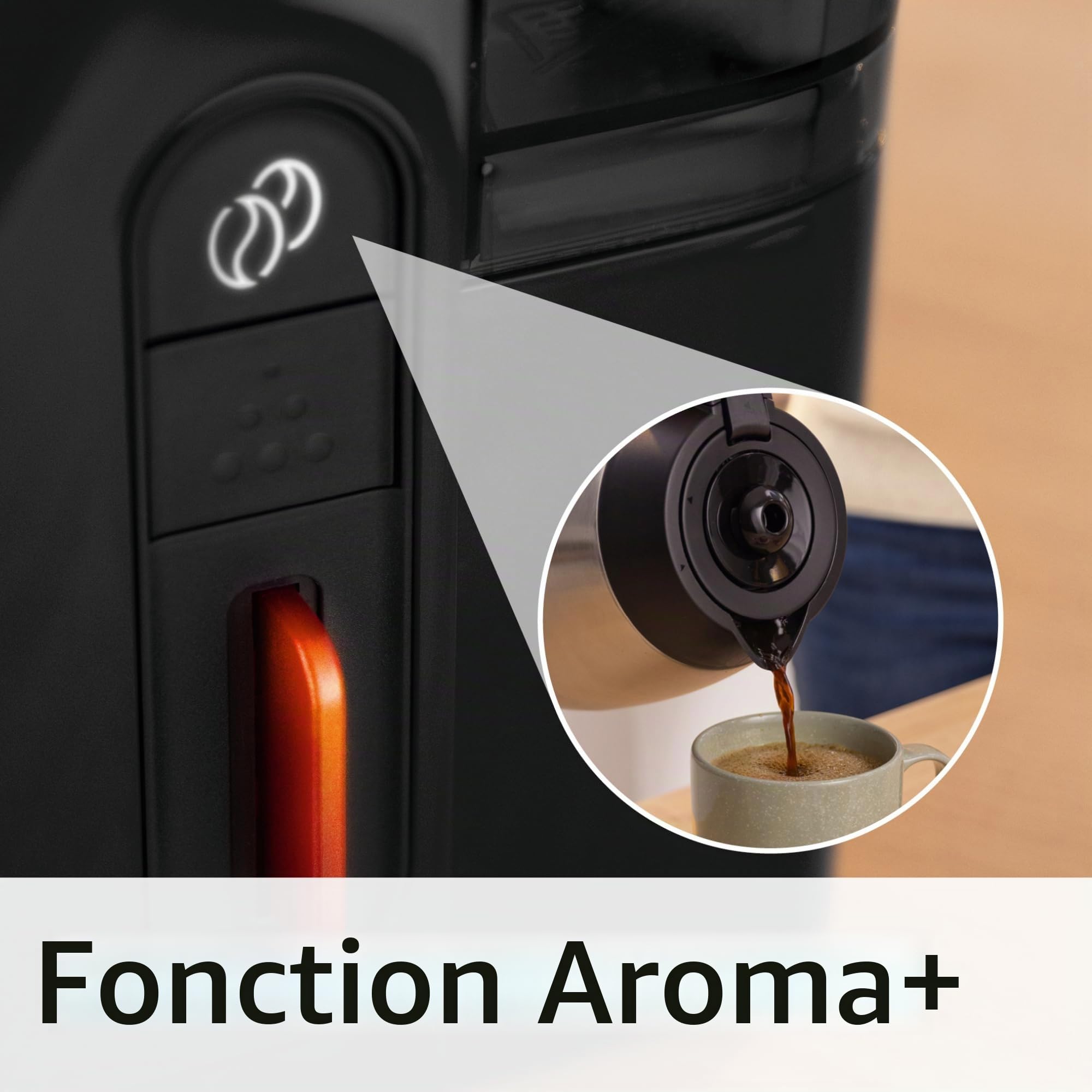 Bosch, machine à café filtre,MyMoment,réservoir d'eau amovible,verseuse isotherme en acier inoxydable à double paroi,arrêt automatique,AromaPlus, fonction Anti-Goutte, détartrage facile,noir,TKA6M273