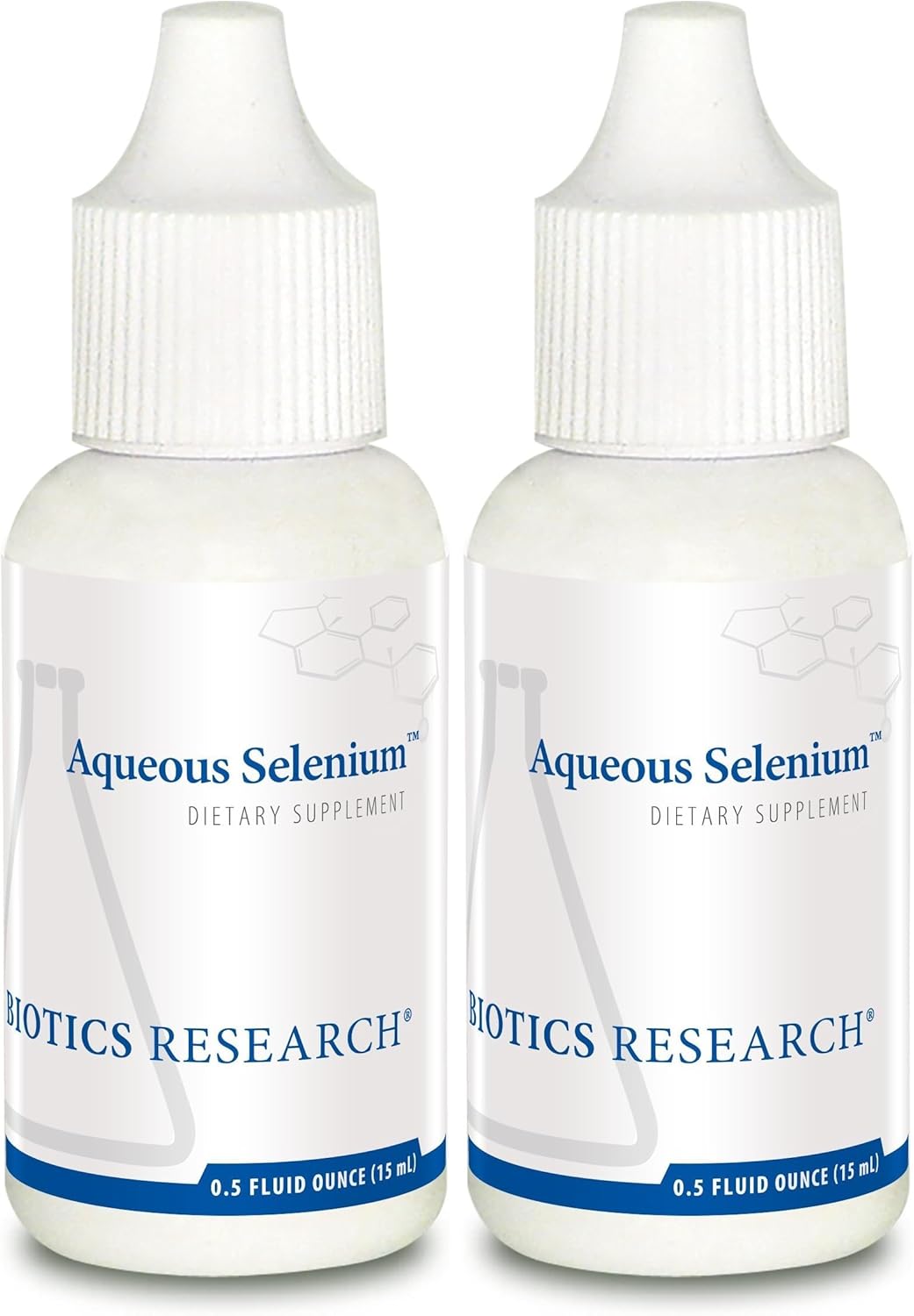 Biotics Research Aqueous Selenium Liquid Formula, 95 mcg Selenium Drop, Thyroid Gland Function, DNA Production, Cognitive Health, Potent Antioxidant 0.5 Fluid Ounces (Pack of 2)