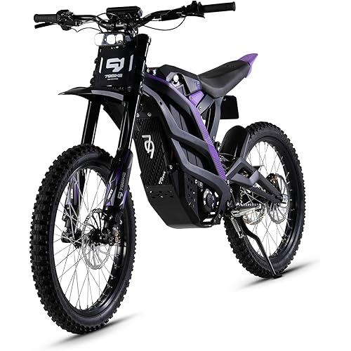 Pruk Falcon Pro Electric Dirt Bike for Adults, 72V 35Ah Battery, 10000W Motor(Peak), Top Speed 56MPH, 75 Mile Range, 19” Tire, 410N·m Max Torque, Designed for Trails/Hills/Wild Terrain