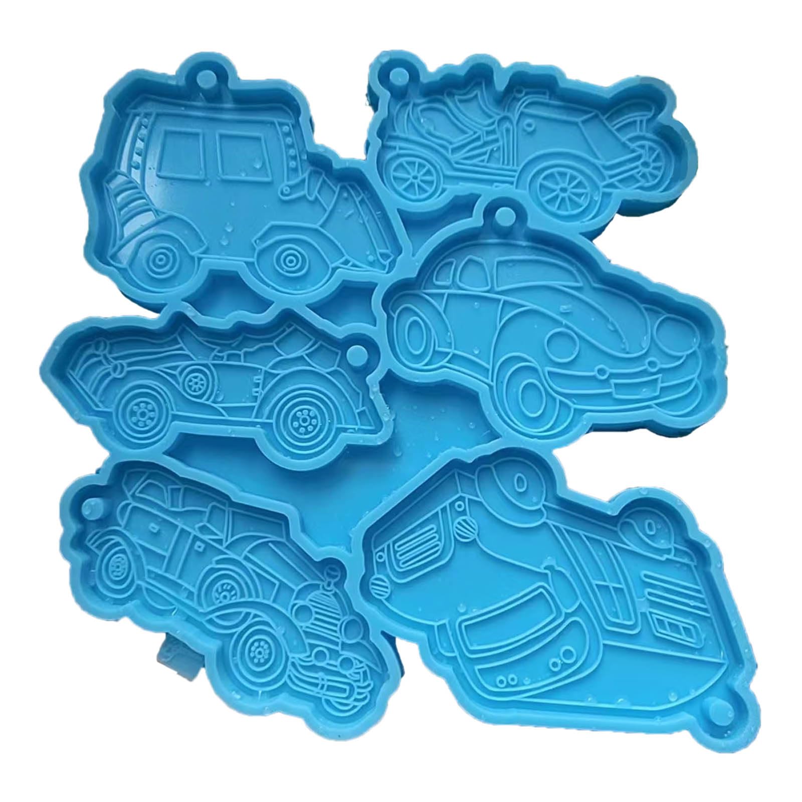 NEWFT Glossy Truck Ornament Silicone Epoxy Resin Mold Keychain Pendant Jewelry Making Tool Valentines Halloween Decor