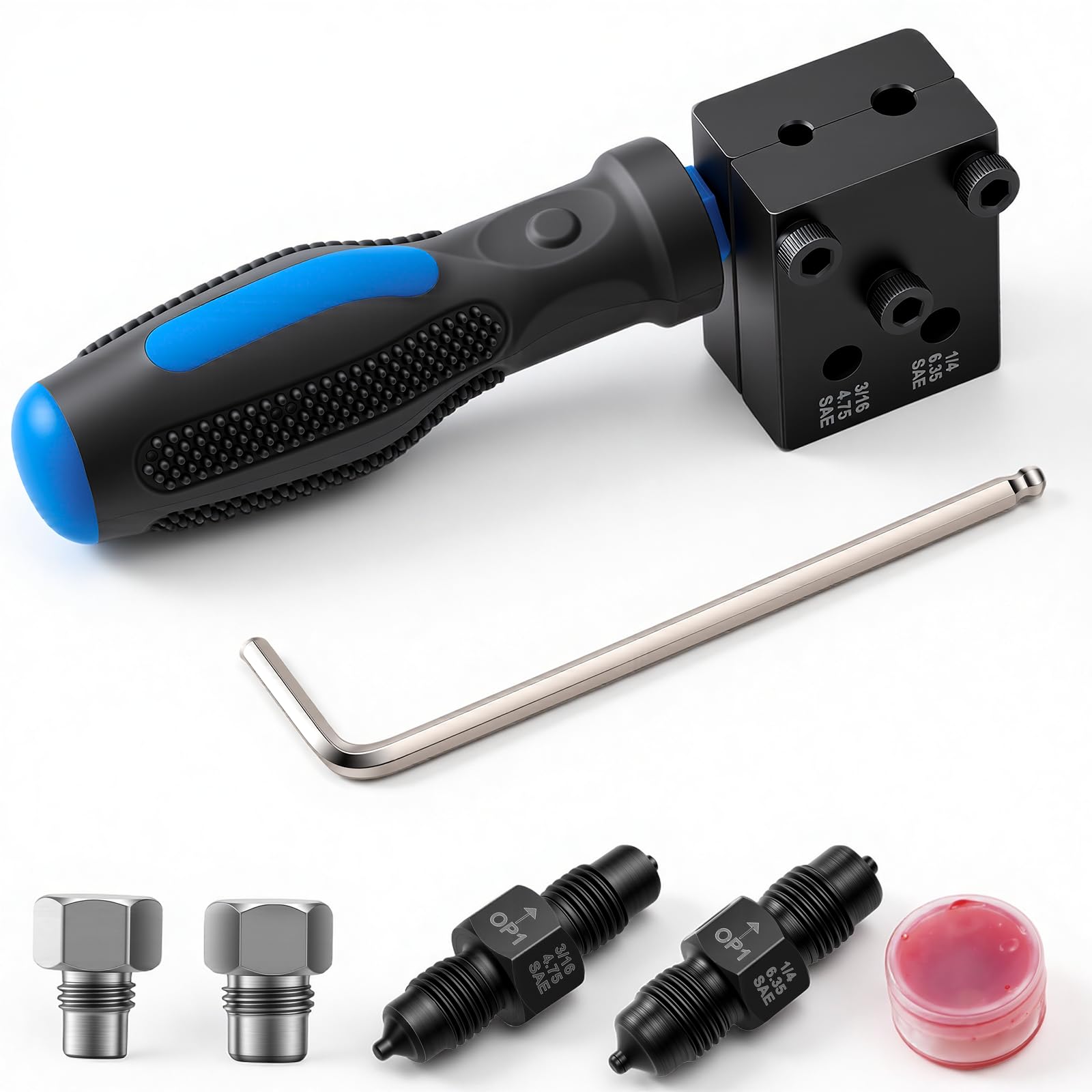 Photo 1 of wutapao Brake Line Flaring Tool Kit - 7-Piece, 45° SAE Double & Bubble Flare