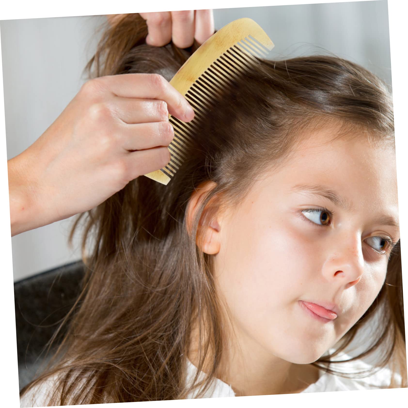 Peigne en Corne Antistatique pour Cheveux, Démêlant Femme