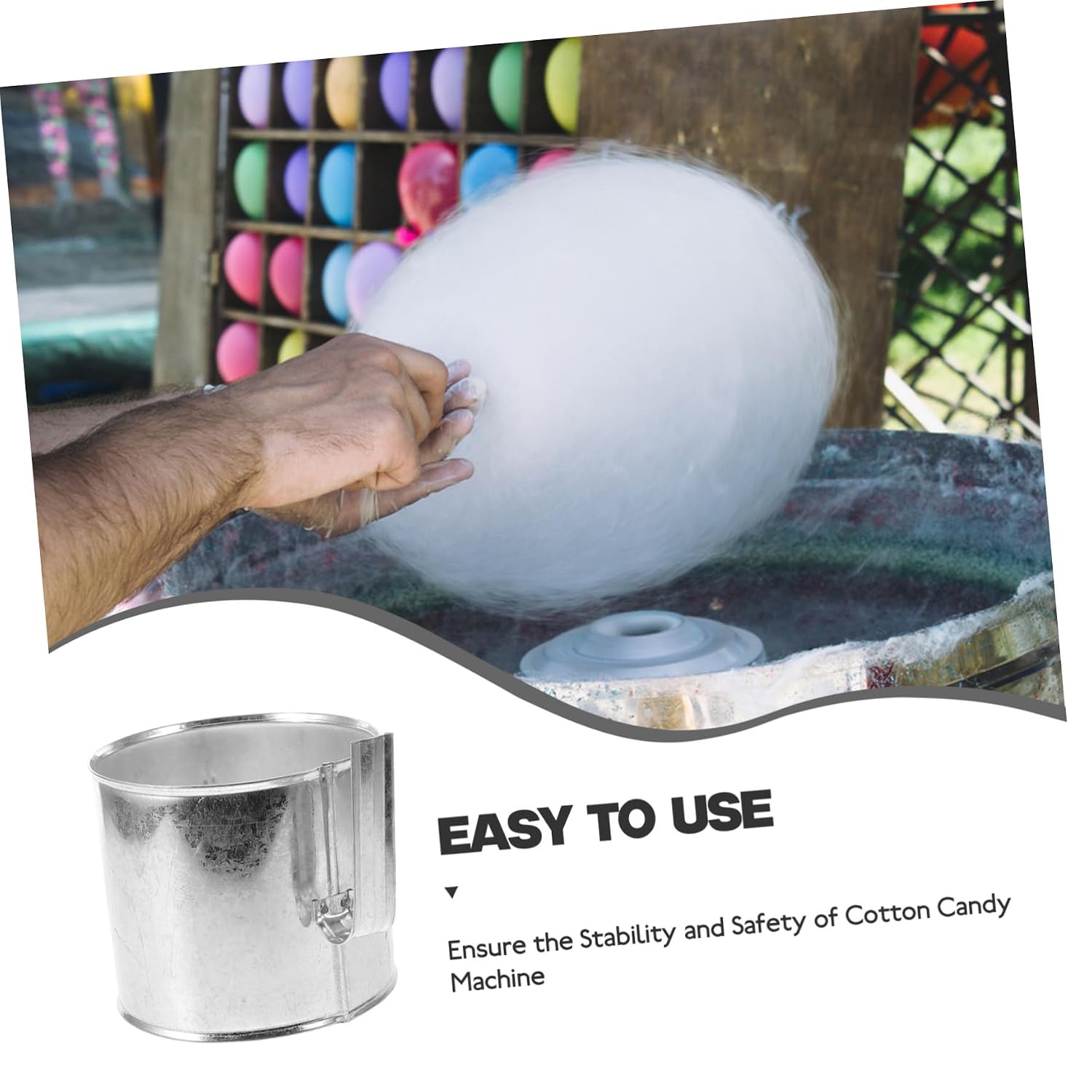 Packing Bucket Fixing Ring for Cotton Candy Machine Accessory for Stable Operation Home Parties and Dessert Shops