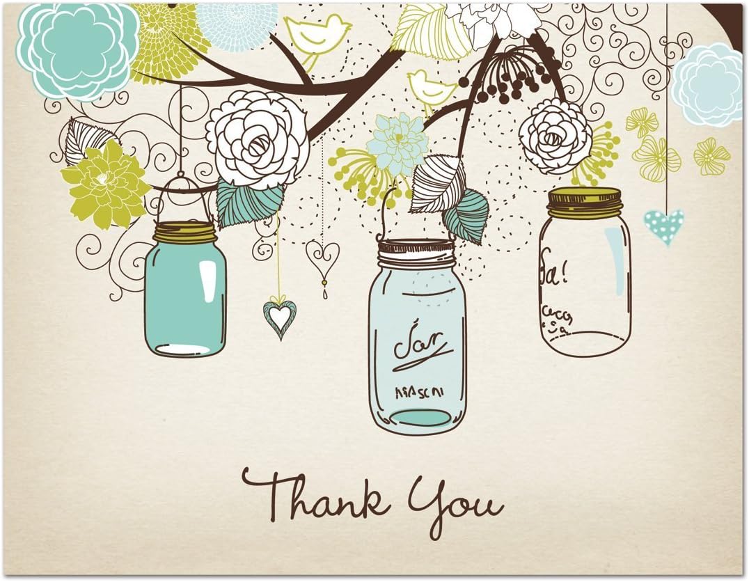 50 Cnt Wedding Mason Floral Jars (Turquoise Lime Rustic)