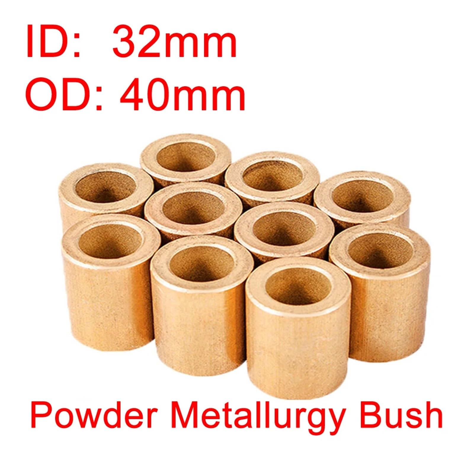 Manicotto dell'albero in Ottone 2/5 Pezzi Boccola Guida in Bronzo for Cuscinetti porosi, Diametro Interno 32 mm, 32 x 40 x 28 mm, Base in Rame di precisione.(5pcs,32X40X30)