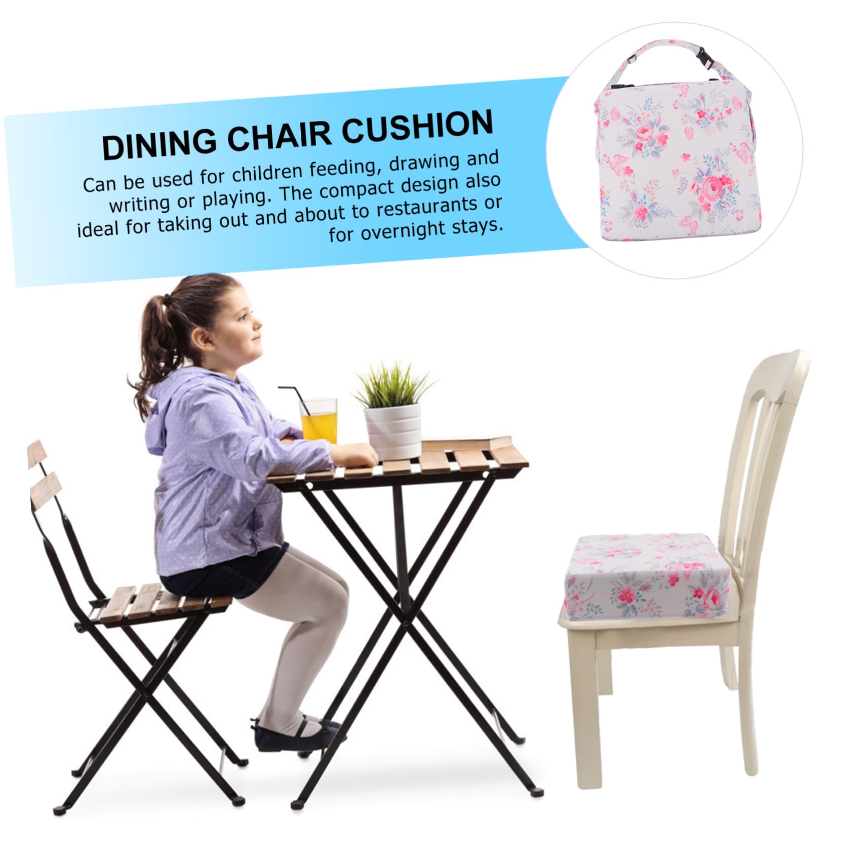 ibasenice 1 Pc Cojín elevador infantil cojín elevador para silla alta cojín elevador para niños pequeños sillas de comedor cojín elevador rosa para silla Cojín de aumento silla rosa cuadrado
