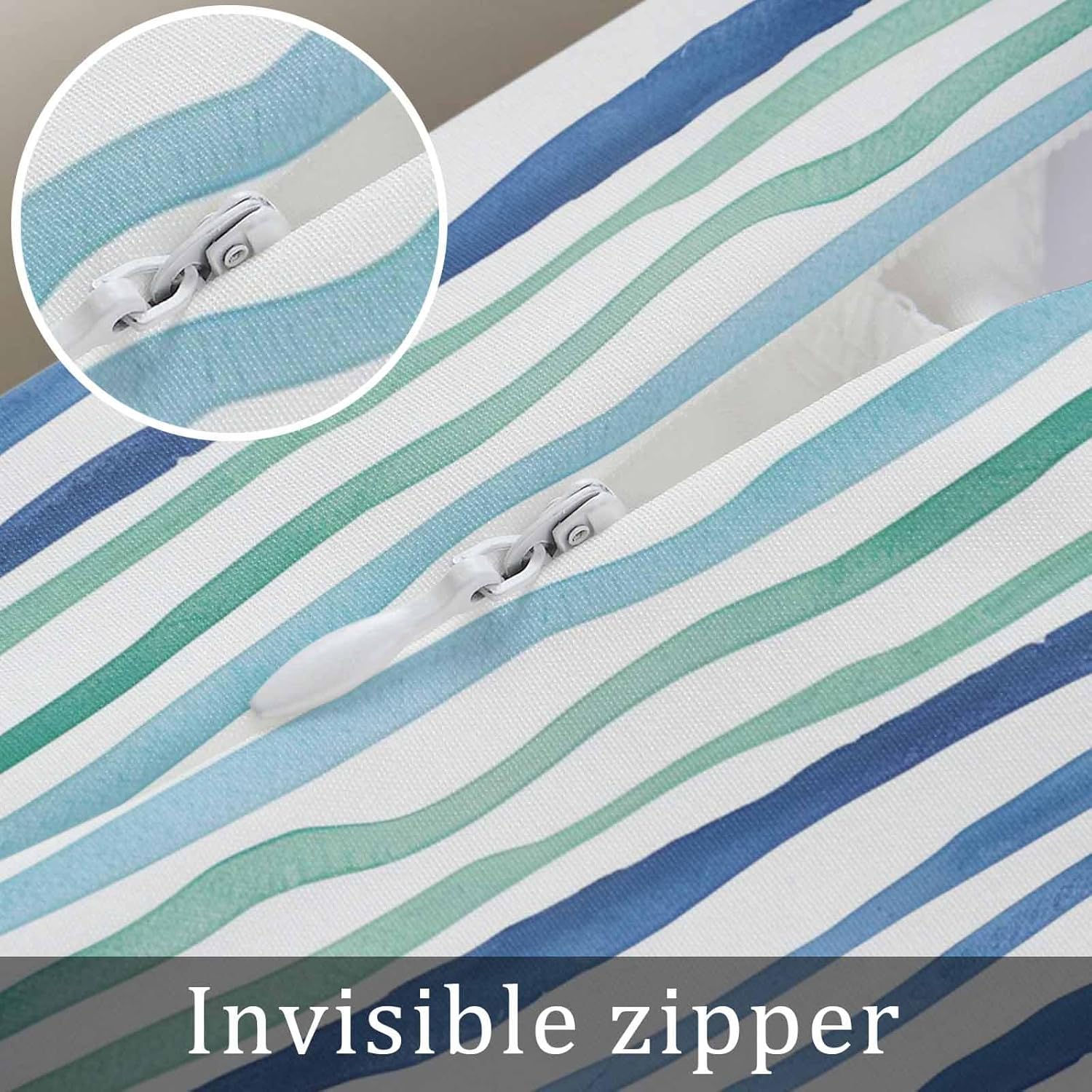 T&H XHome Pillow Covers 24x36 Inch - Body Blue Green Wave Soft Brushed Microfiber Pillowcases with Hidden Zipper Closure Bed Pillow Shams for Bedroom Sofa Car