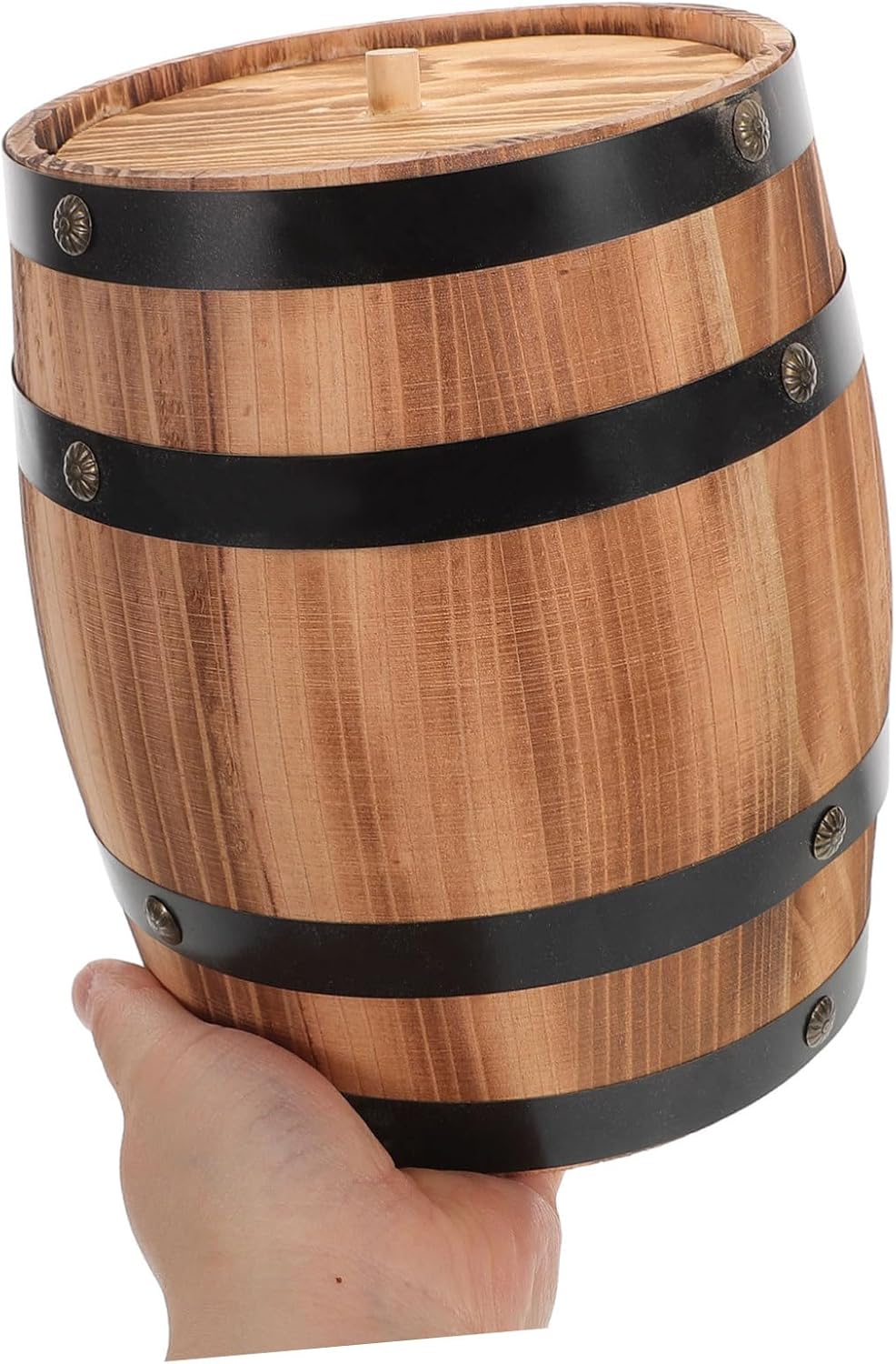 Utensil Holder Retro Style Wine Barrel Cutlery Storage Organizer for Home and Office Mini Rustic Fork and Spoon Holder Chic Vintage Design for Countertop Organization