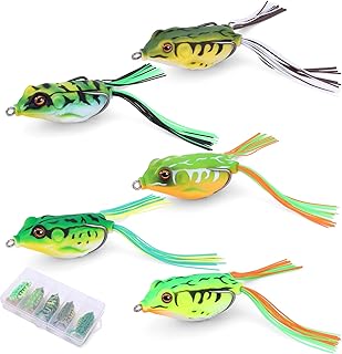 Frog Topwater Lure – Hollow Body Soft Fishing Frog, Floating Weedless Design with Lifelike Action for Freshwater & Heavy Cover Areas – Ideal for Bass, Trout, Pike & Snakehead