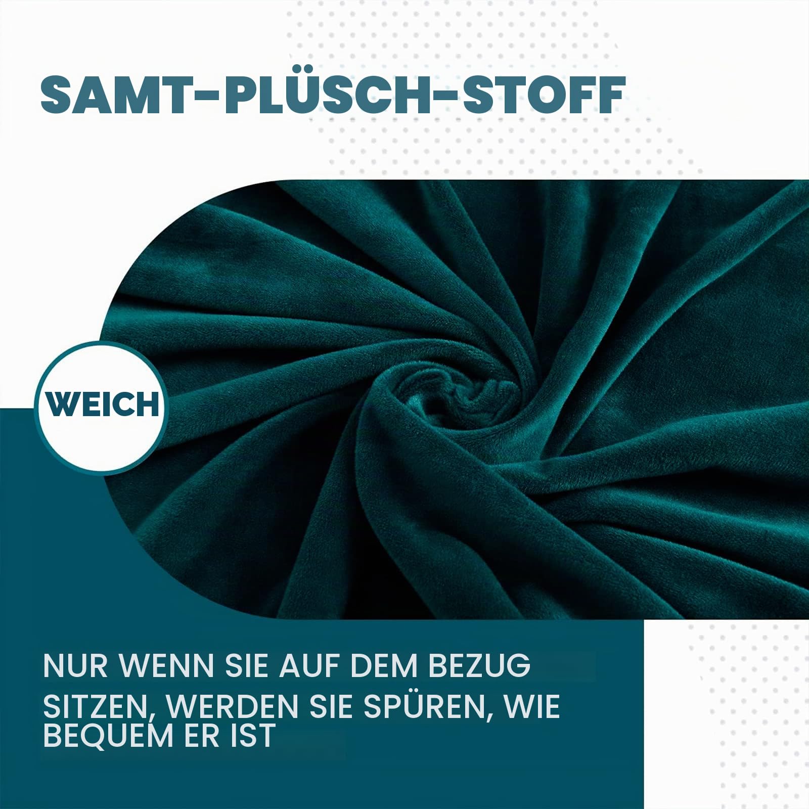 XINEAGE Samt Sofaüberzug 3 Sitzer, Stretch Sofa überzug für Wohnzimmer, Dicke Weiche Sofaüberwurf, Rutschfester Sofa Cover für Hunde, Haustiere (3 Sitzer, Dunkelgrün)