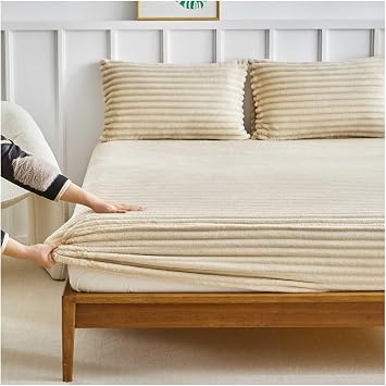 3-Piece Premium Fitted Sheet Set with Pillowcases, Deep Pocket Design Bedding Ensemble for Secure ComfortCoffee,90 * 200cm/35 * 79in