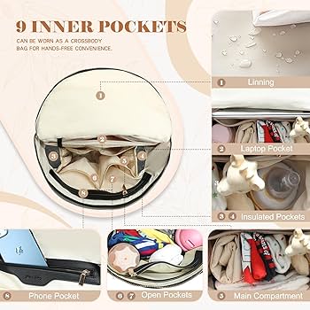 Amazon.com: miss fong Diaper Bag Backpack Baby Diaper Bag