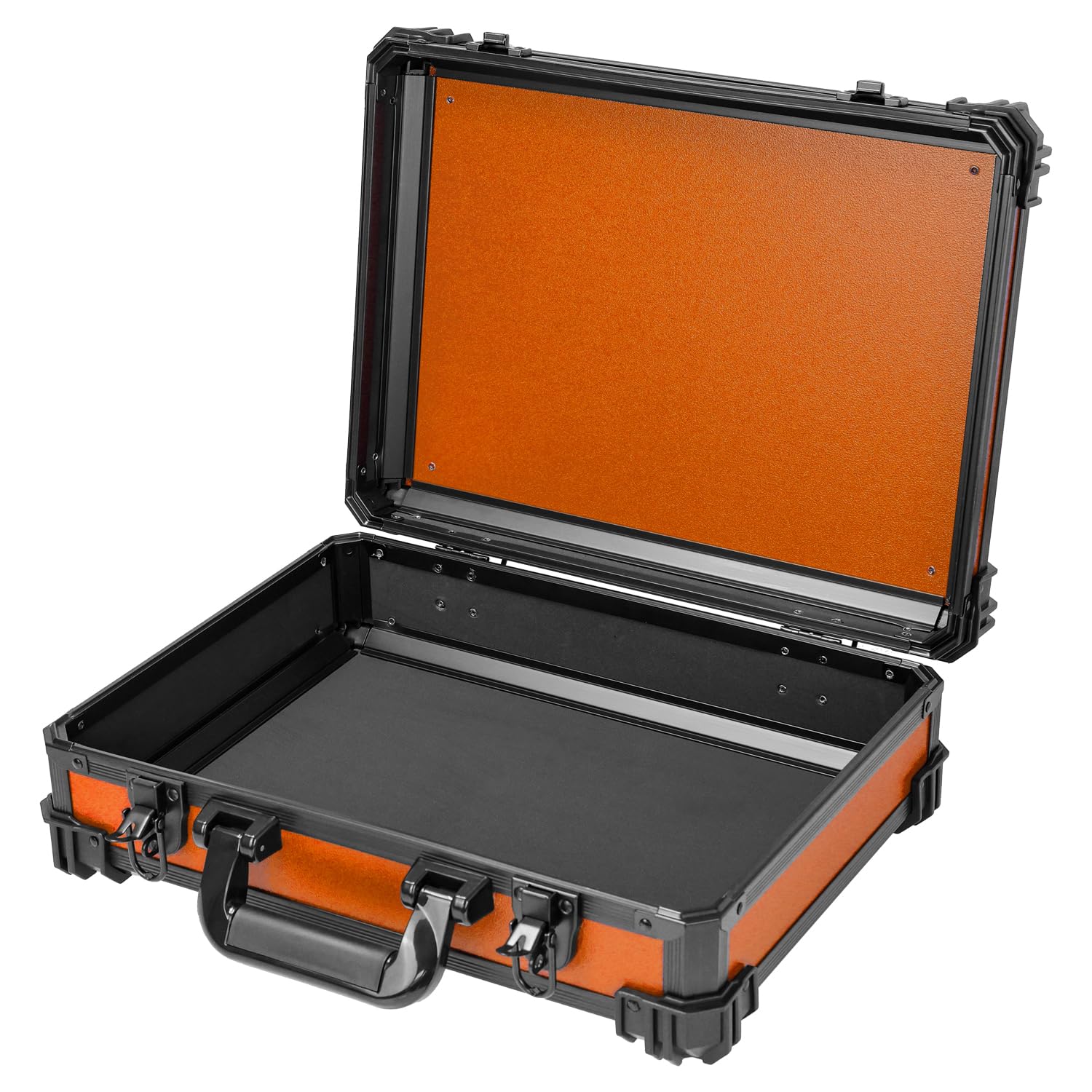 HMF 15502-18 Mallette de Transport avec Mousse alvéolée, Mallette Universelle | 39 x 29 x 12 cm | Orange
