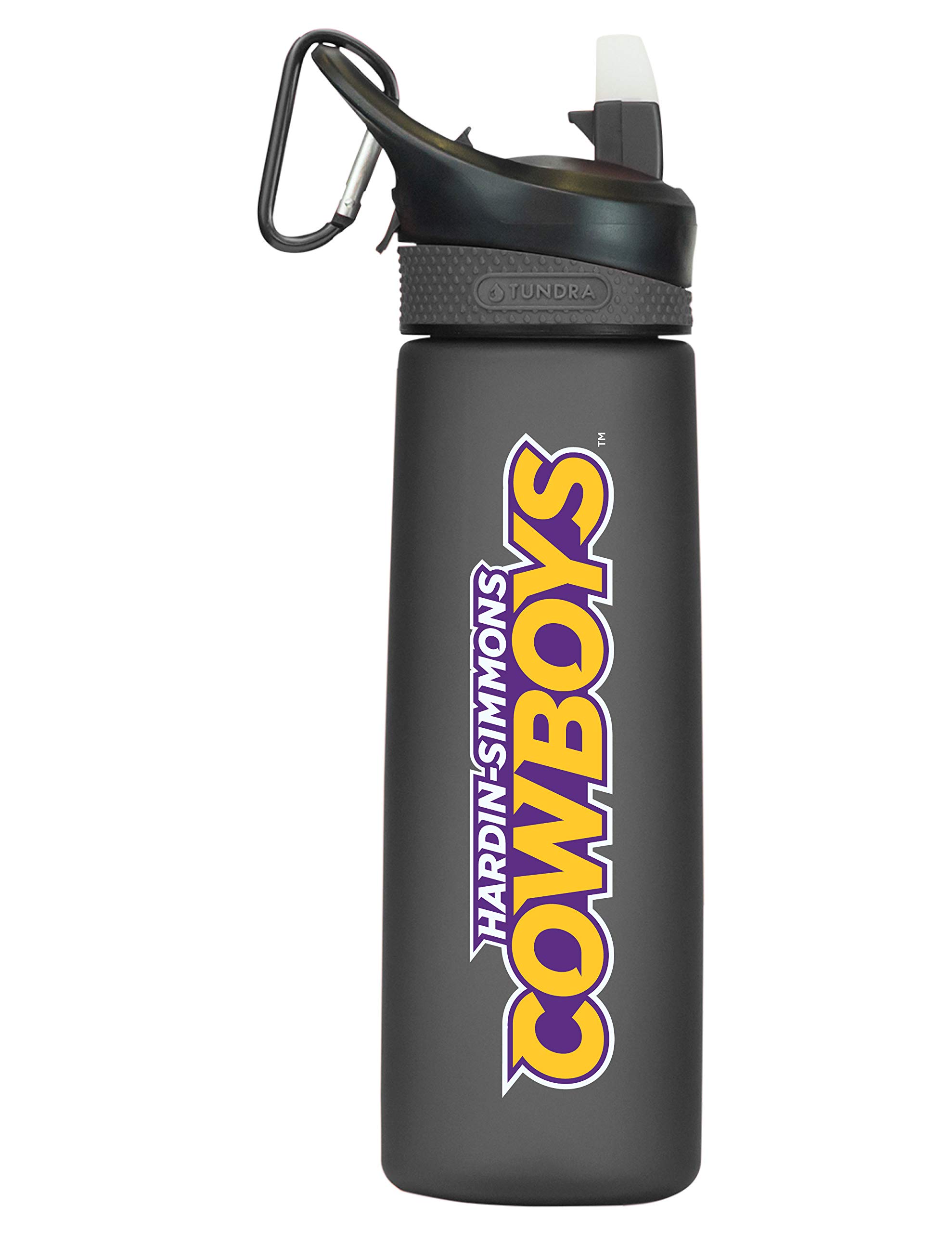 The Fanatic Group Hardin-Simmons University Frosted Sport Water Bottle, Design-2 - Black