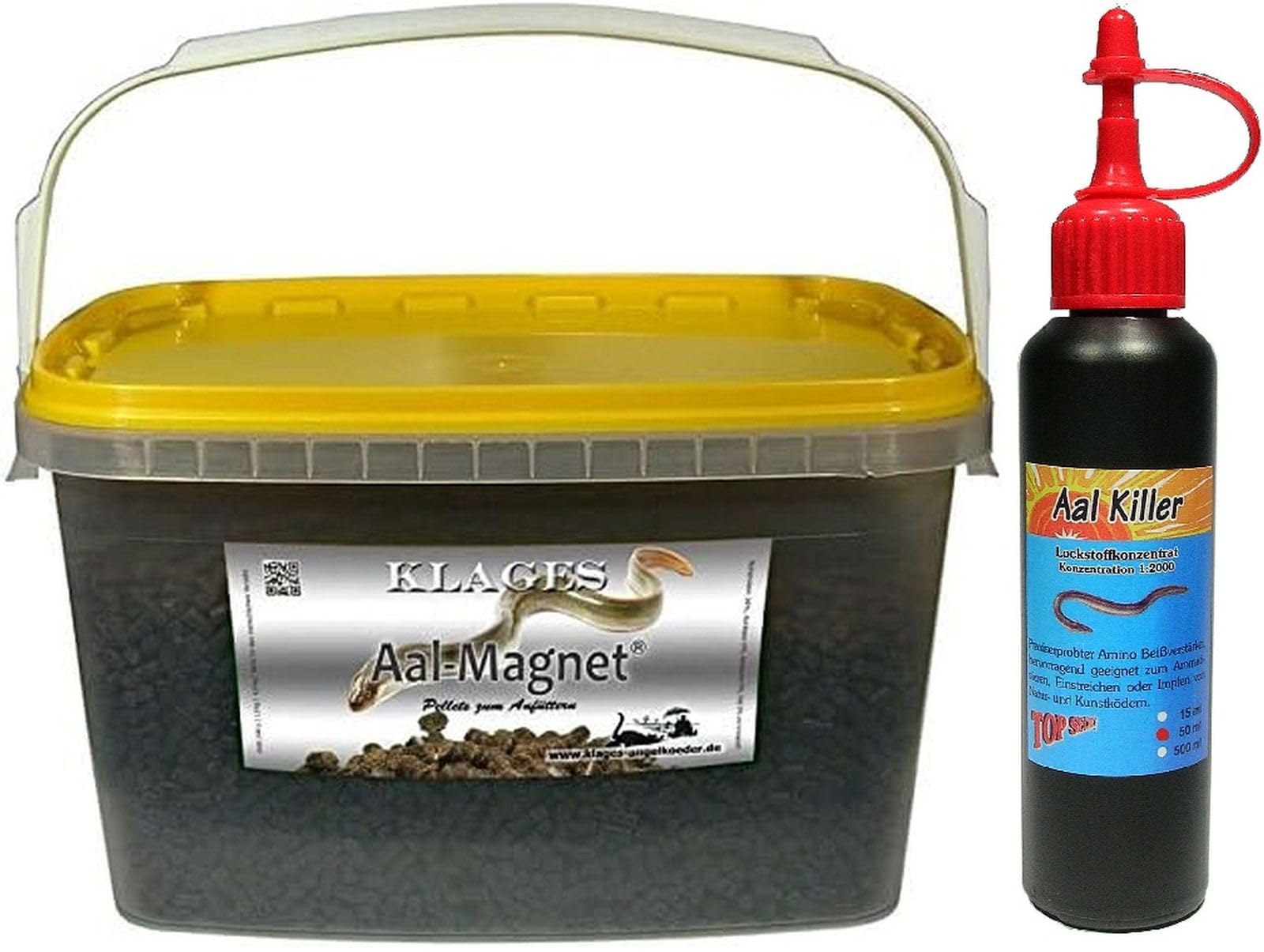 4 kg Aal-Magnet Eimer + 50ml Aalkiller