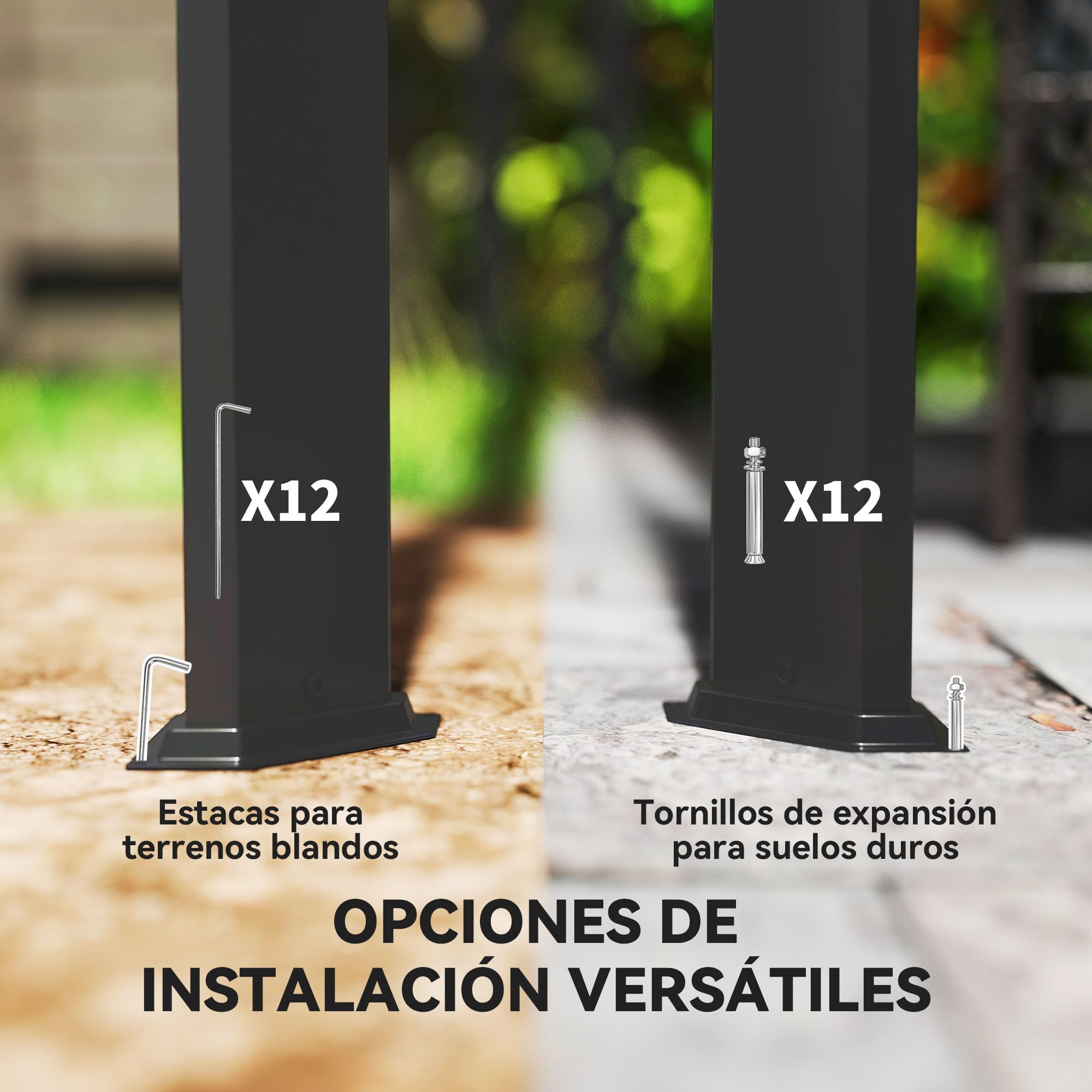 Outsunny Pérgola de Jardín 3x3 m con Techo Retráctil, Pared Lateral Enrollable y Estructura de Aluminio, Cenador de Jardín con UPF30+, Pabellón para Exterior, Patio, Terraza, Gris Oscuro