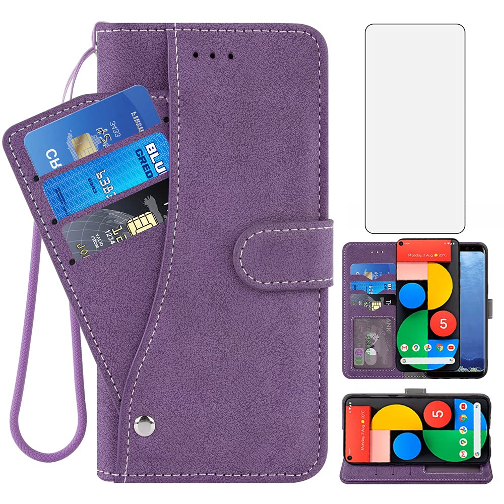 Asuwish Custodia a portafoglio per Google Pixel 5 con