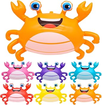 Sea Animal Balloons Decorative,6 Pcs Crab Balloons for Under the Sea Ocean Nautical Themed Party Garden Birthday Decorations Pirate Birthday Adventure Supplies Car Trunk Decorations Photo Booth Props