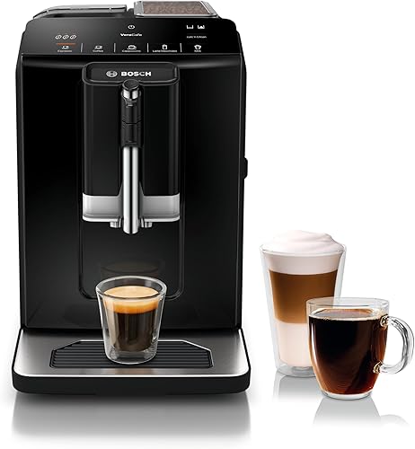 Bosch Máquina de café y café totalmente automática serie 300  Espumador en taza, bebidas con leche OneTouch, 5 opciones de bebidas, molinillo de