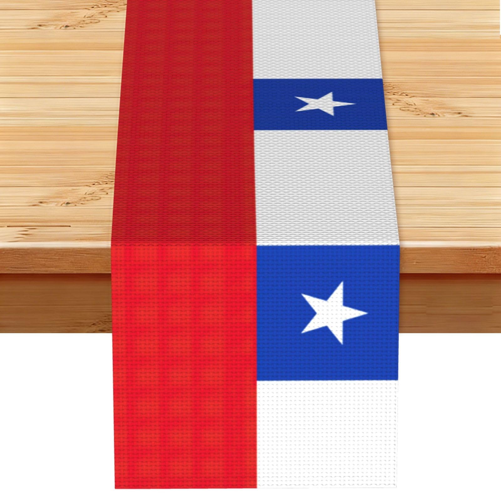 Flag of Chile Printed Table Runner 13 x 72, Wrinkle Resistant Decor for Dining Table Coffee Table Fireplace