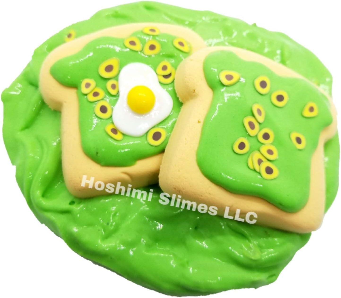 Avocado & Toast DIY Slime Kit for Kids Ages 8+ – Handmade Scented Butter Slime with Clay Toast, Fimos, Charm & Spatula – Sensory Toy Gift - Hoshimi Slimes