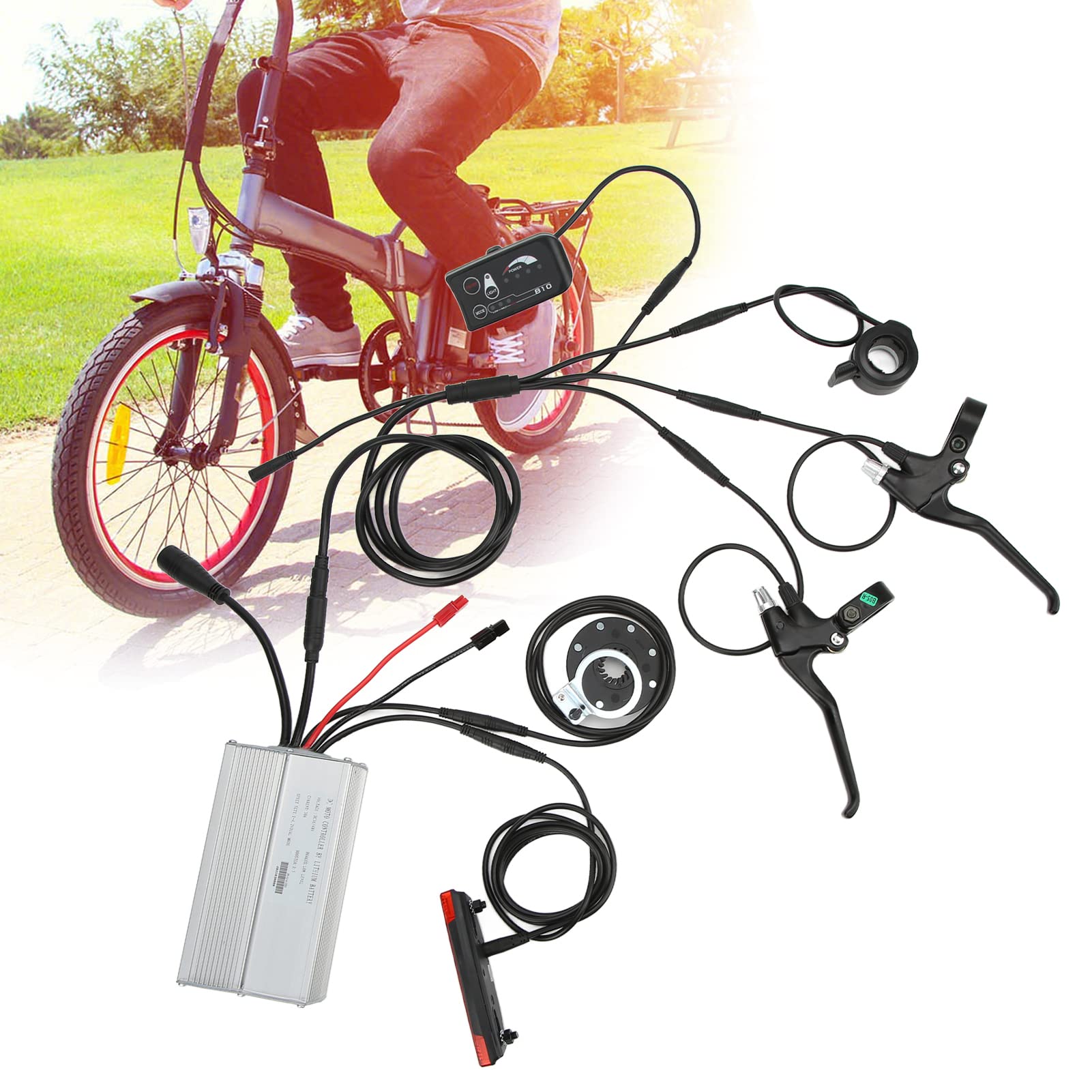 36 V 48 V Elektryczny kontroler silnika z wyświetlaczem LCD Weatherproof, E bezszczotkowy silnik kontrolera silnika do E rowerów i skuterów DIY części