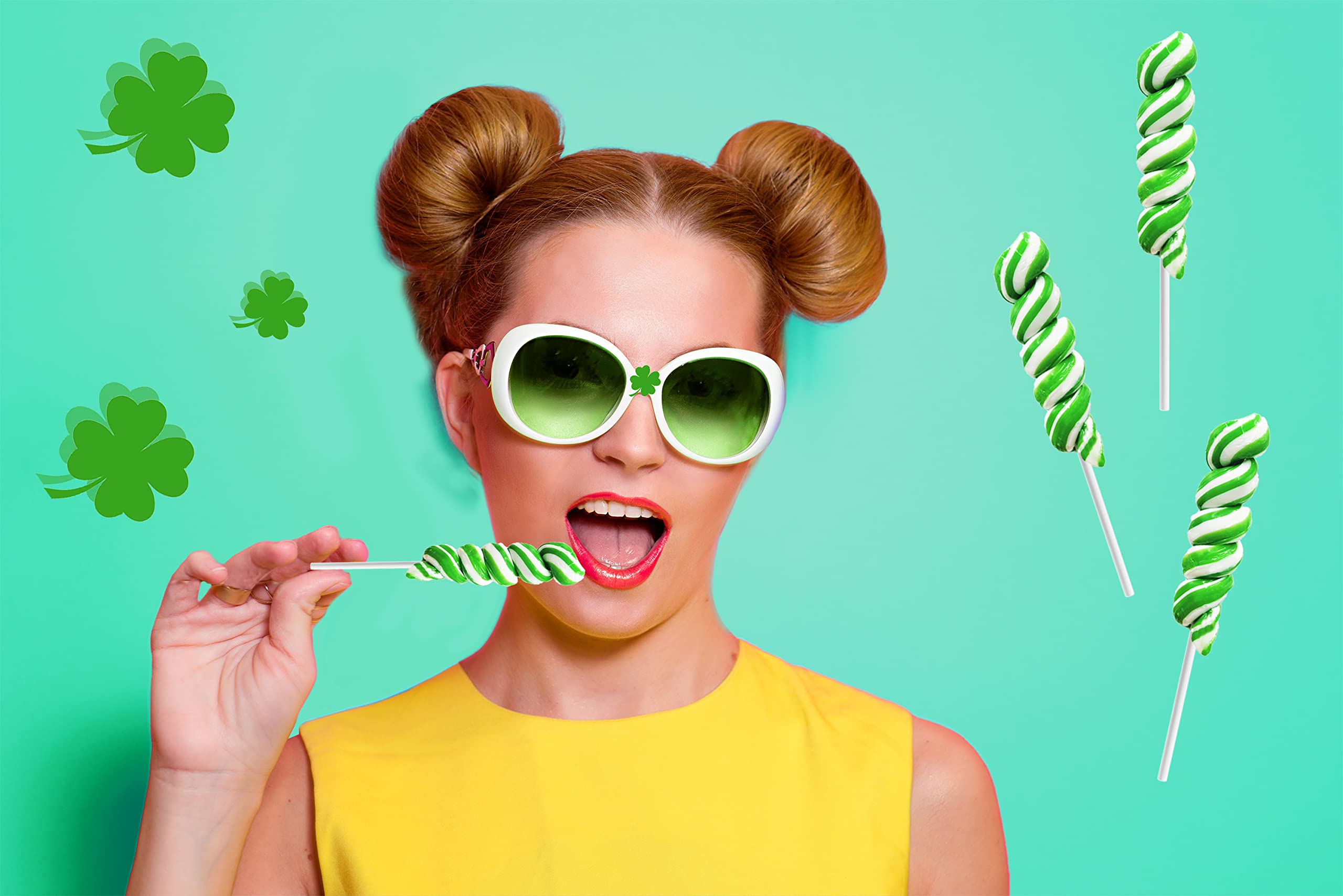 t. Patrick's Day Twist Lollipops, Party Favor Box, Individually Wrapped (12-Pack)